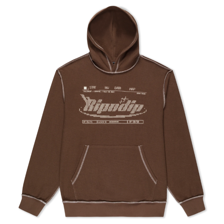 HOODY OVERDRIVE EMBROIDERED - BRN